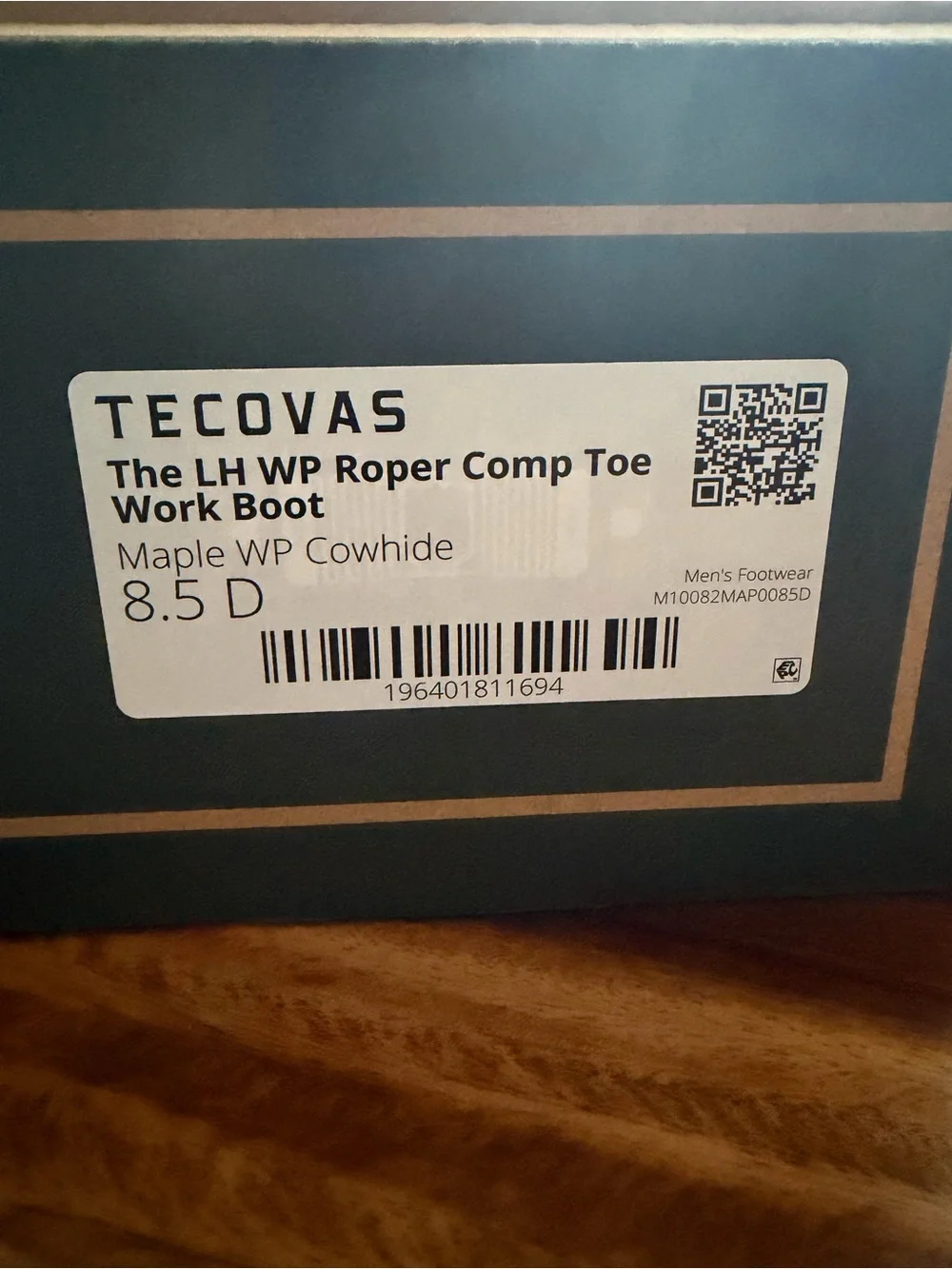 Tecovas Maple The LH WP Roper Comp Toe Work Boot - Picture 7 of 8